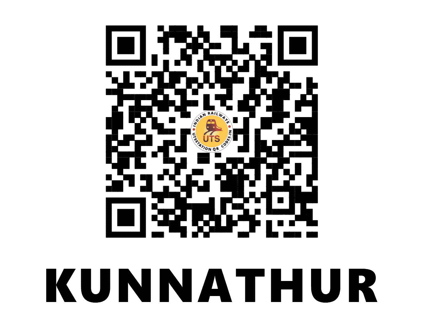 UTS QR Code for KUNNATHUR - KNNT - SR (TAMIL NADU)